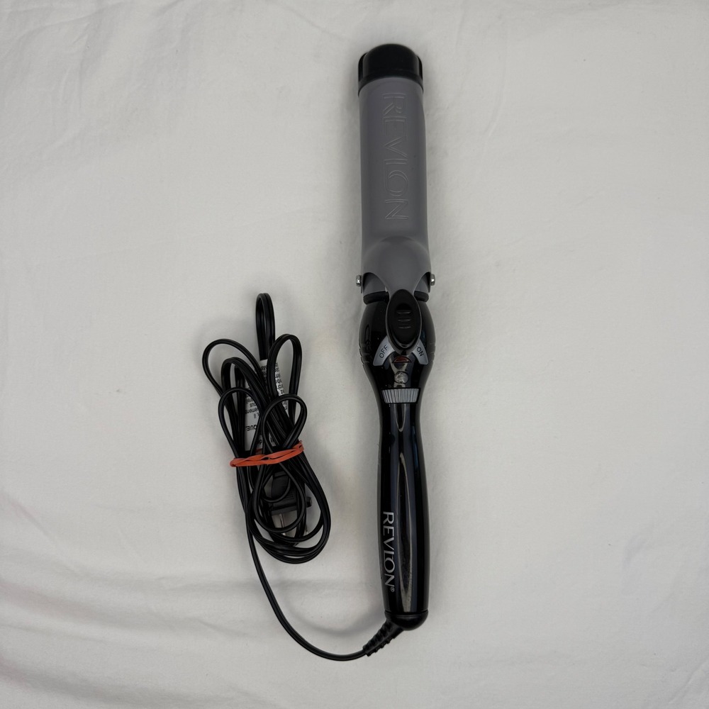 Revlon Curling Iron Grey and Black 1.5 Inch Barrel Hair Styler Tested Working